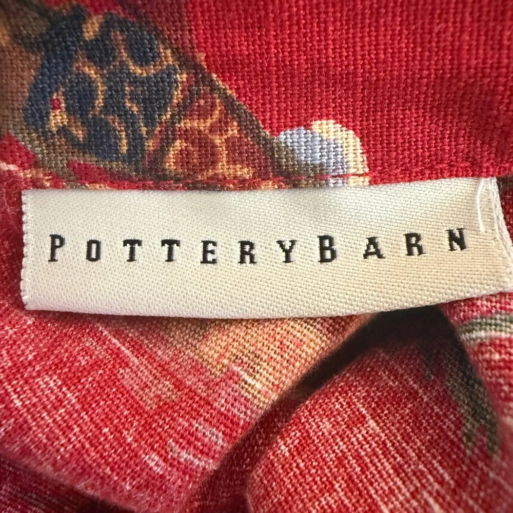 Pottery‎ Barn Red Spice Route Peacock Euro Sham